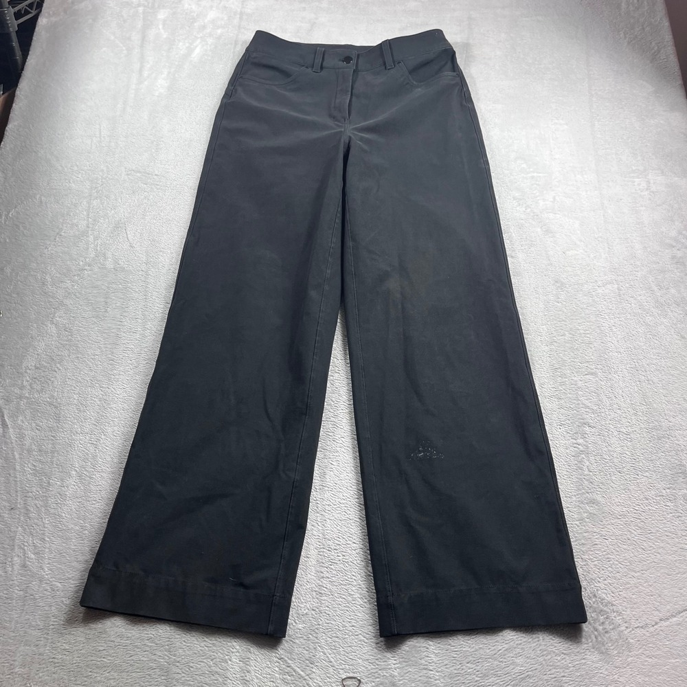 Lululemon City Sleek 5-Pocket High-Rise‎ Wide-Leg Pants Black Size 28 LW5ENJS